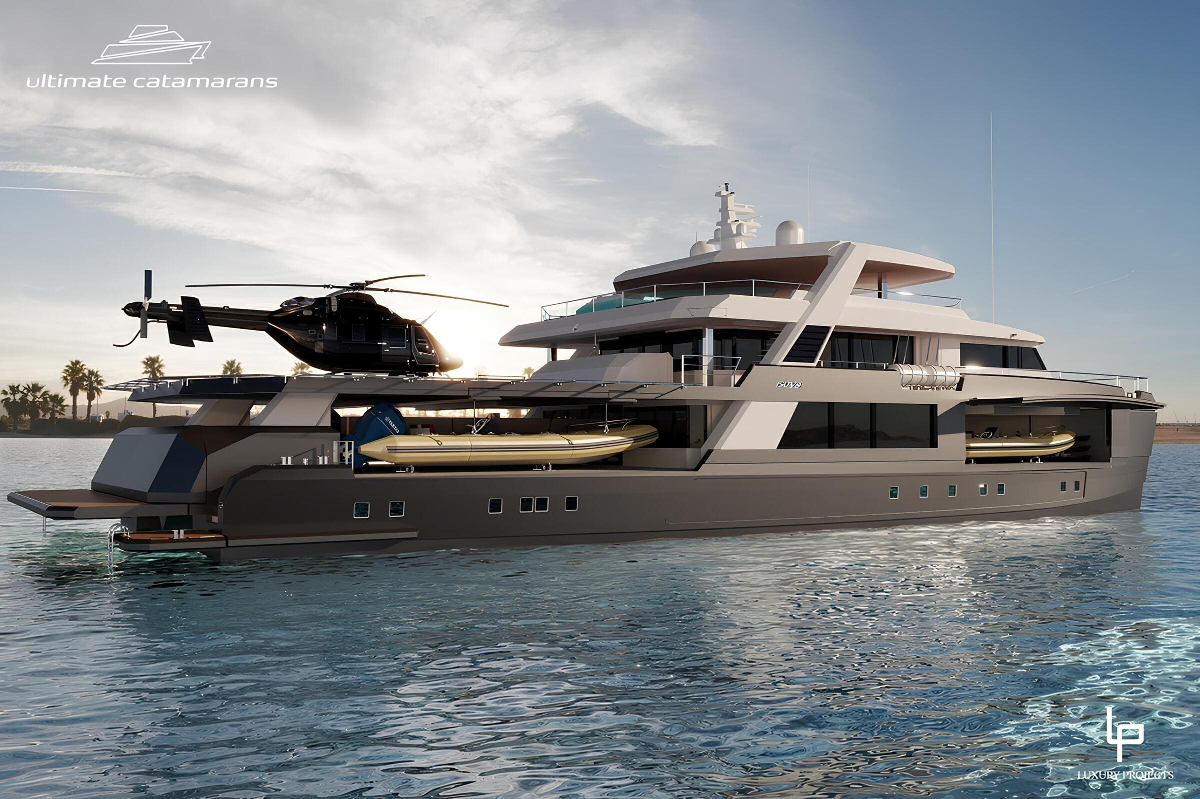 Экстерьер Ultimate Catamarans 150 Yacht Support 2027/Exterior Ultimate Catamarans 150 Yacht Support 2027