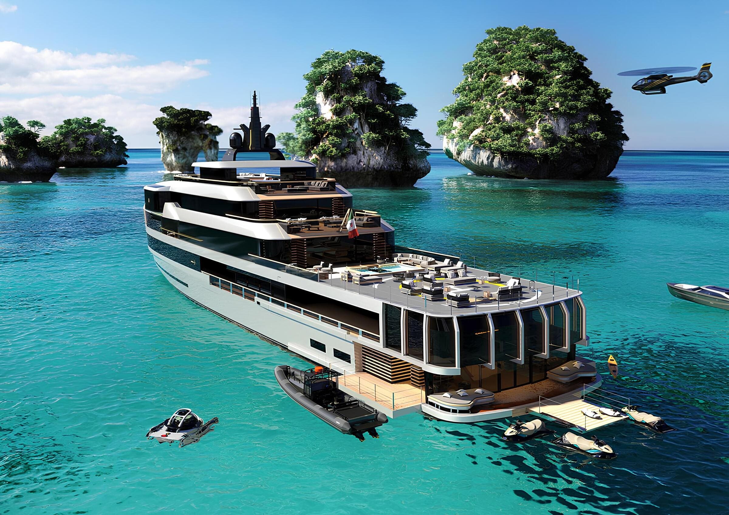 Экстерьер Admiral Yachts Explorer 70 2027/Exterior Admiral Yachts Explorer 70 2027