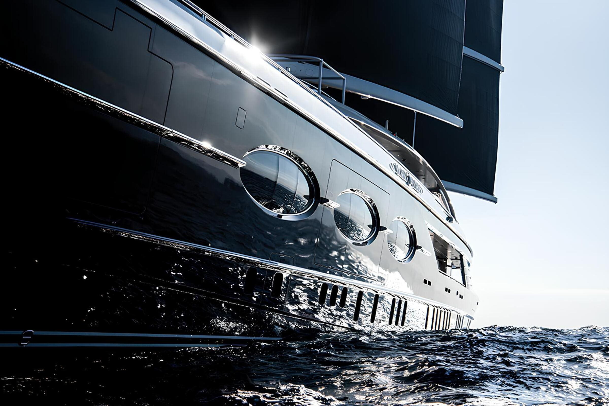 Экстерьер Oceanco 105M 2018 MS BLACK PEARL/Exterior Oceanco 105M 2018 MS BLACK PEARL