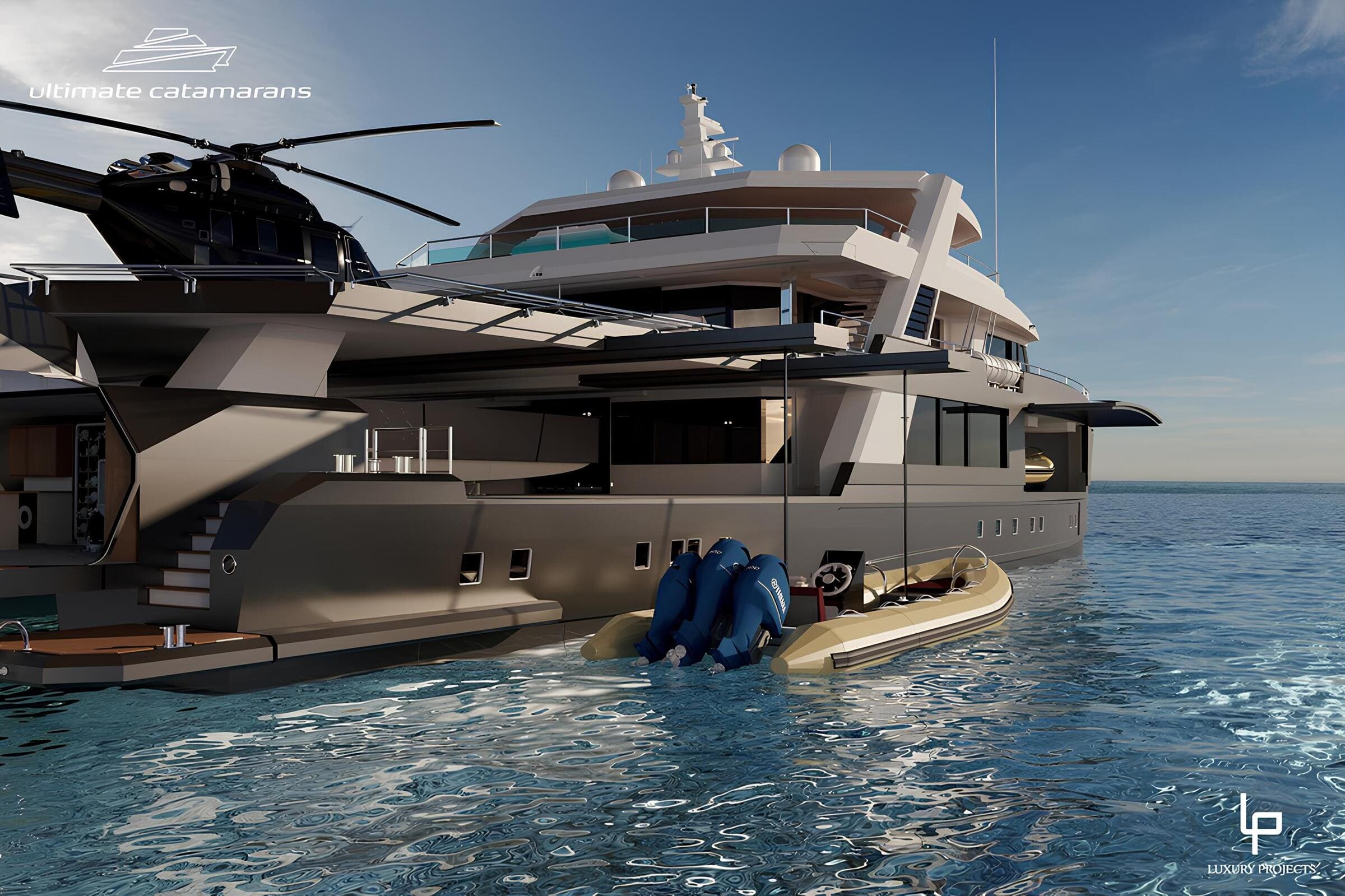 Экстерьер Ultimate Catamarans 150 Yacht Support 2027/Exterior Ultimate Catamarans 150 Yacht Support 2027