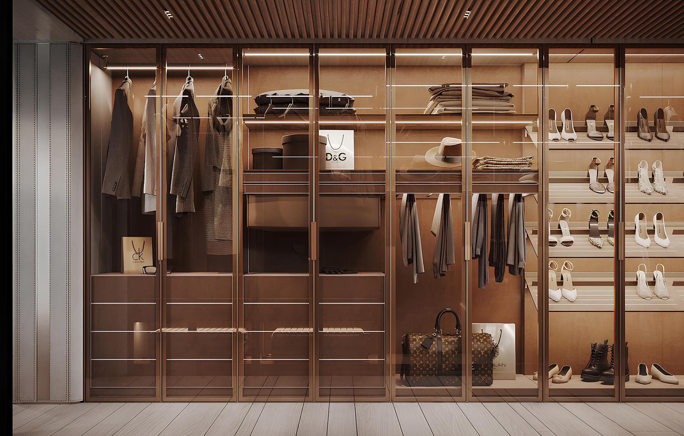 Гардеробная в каюте владельца/Master cabin dressing room