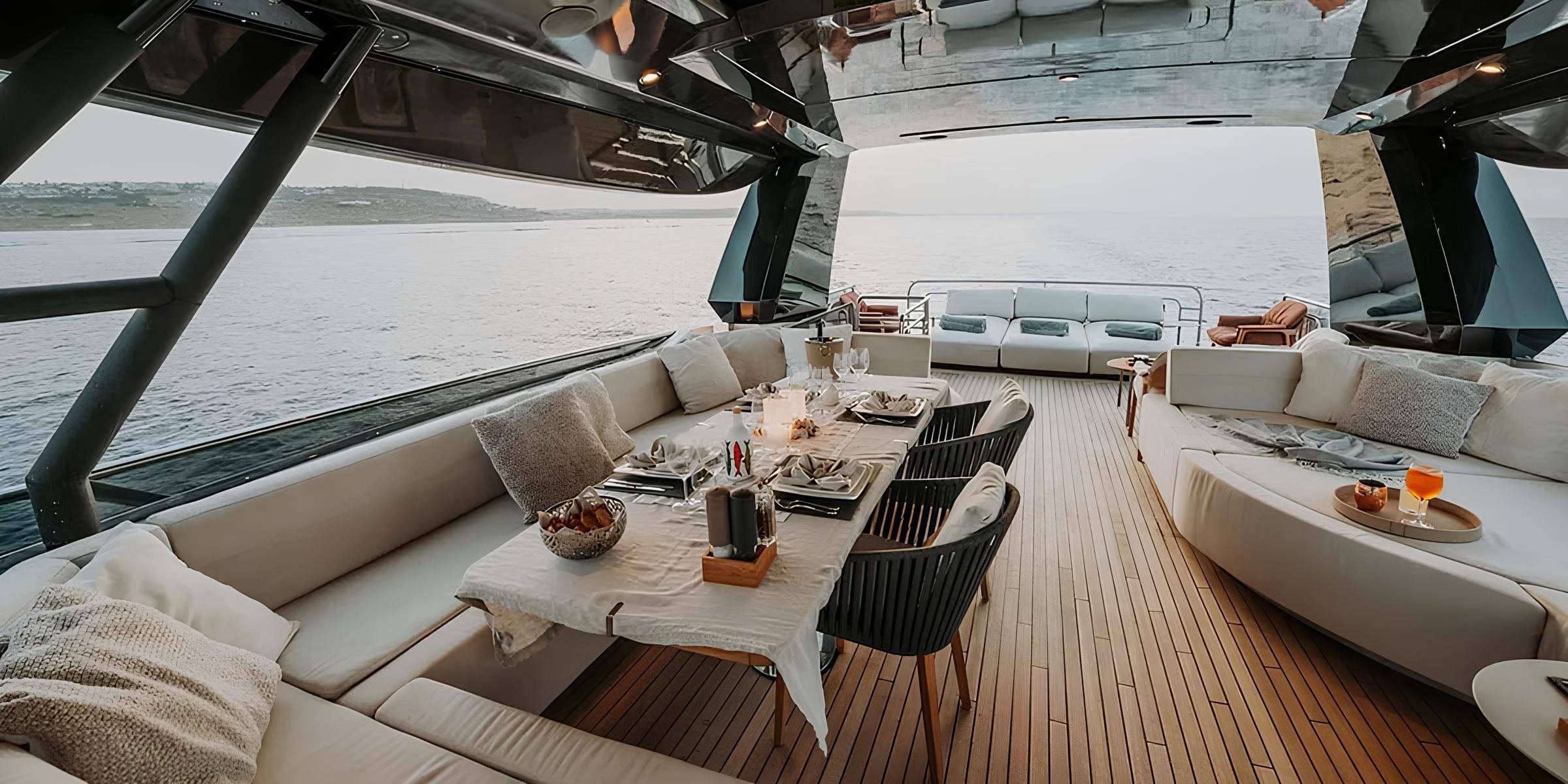 Зона отдыха на сандеке/Sundeck lounge area