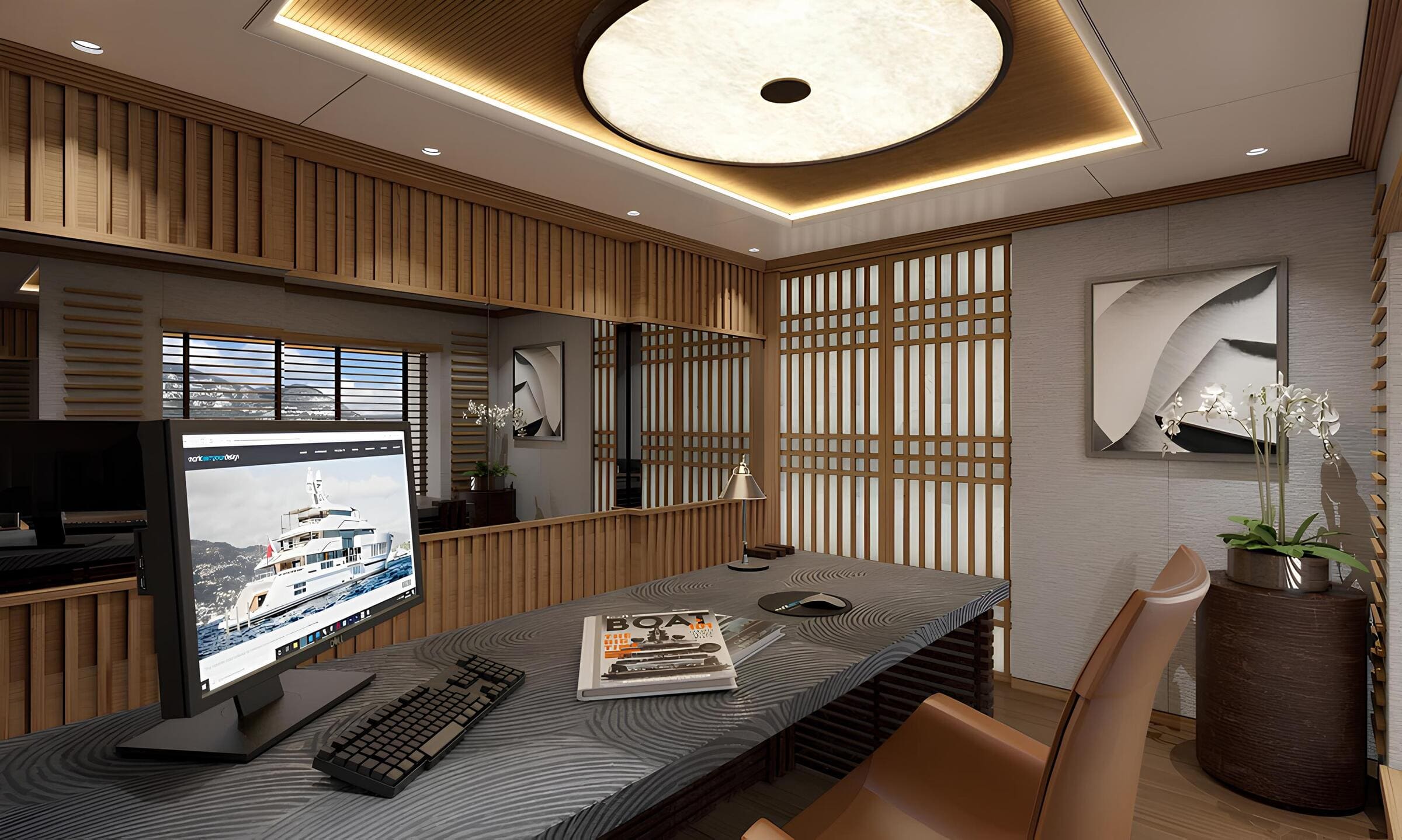 Кабинет в каюте владельца/Office in the master cabin