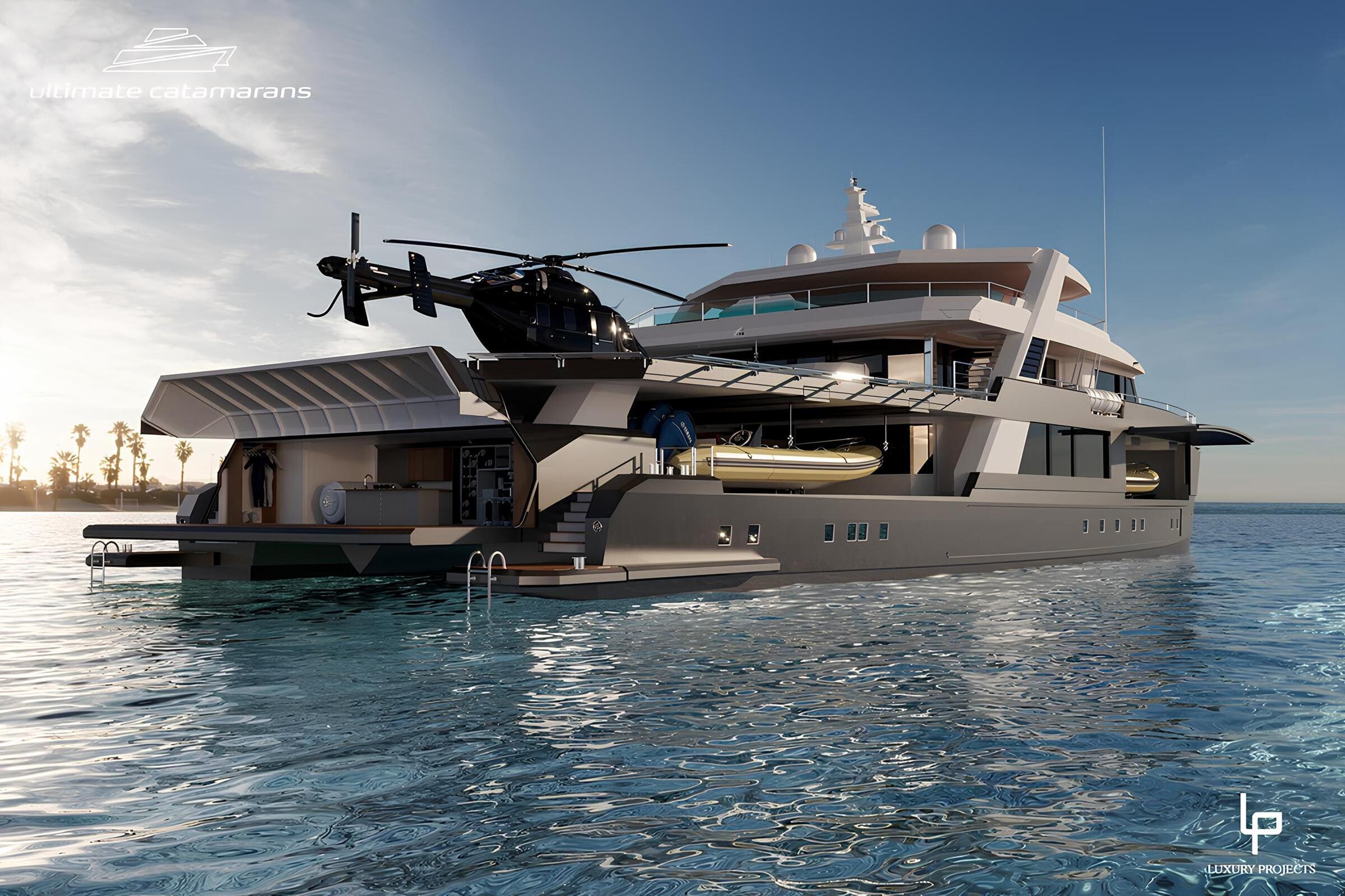 Экстерьер Ultimate Catamarans 150 Yacht Support 2027/Exterior Ultimate Catamarans 150 Yacht Support 2027