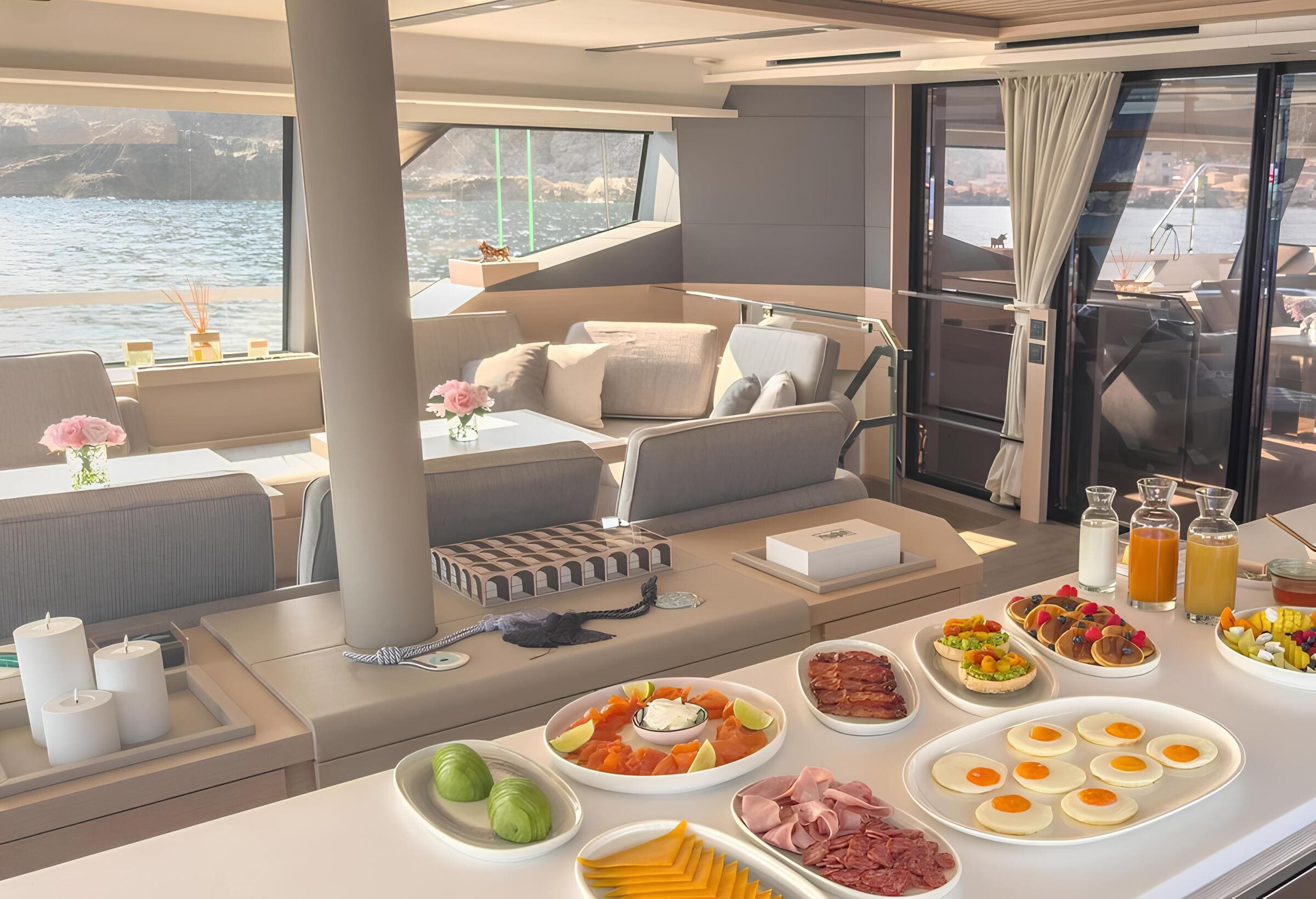 Обеденная зона в кокпите/Cockpit dining area