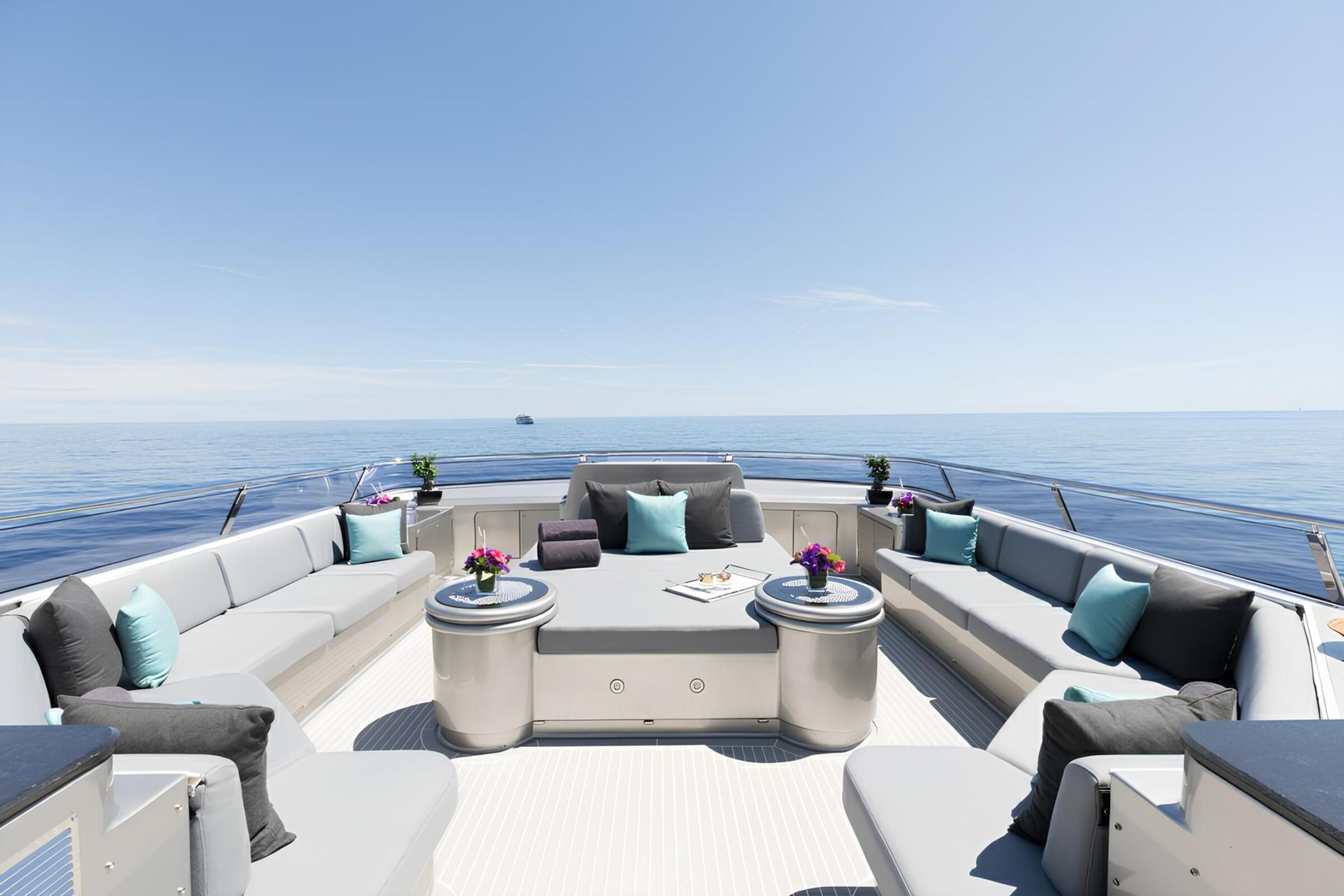 Зона отдыха на сандеке/Sundeck lounge area