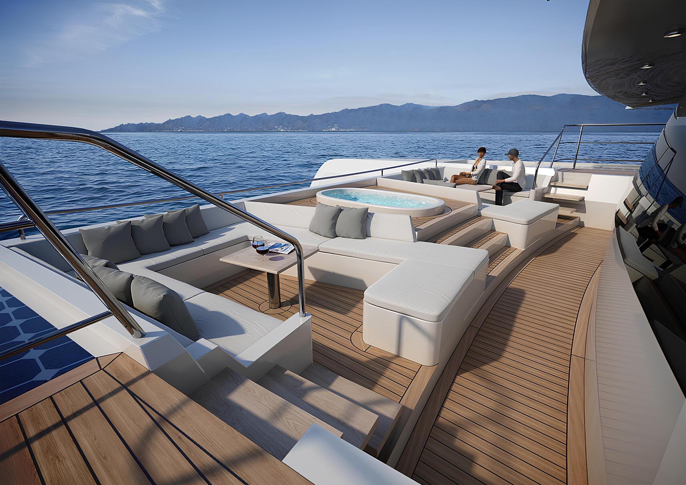 Зона отдыха на носу/Bow lounge area