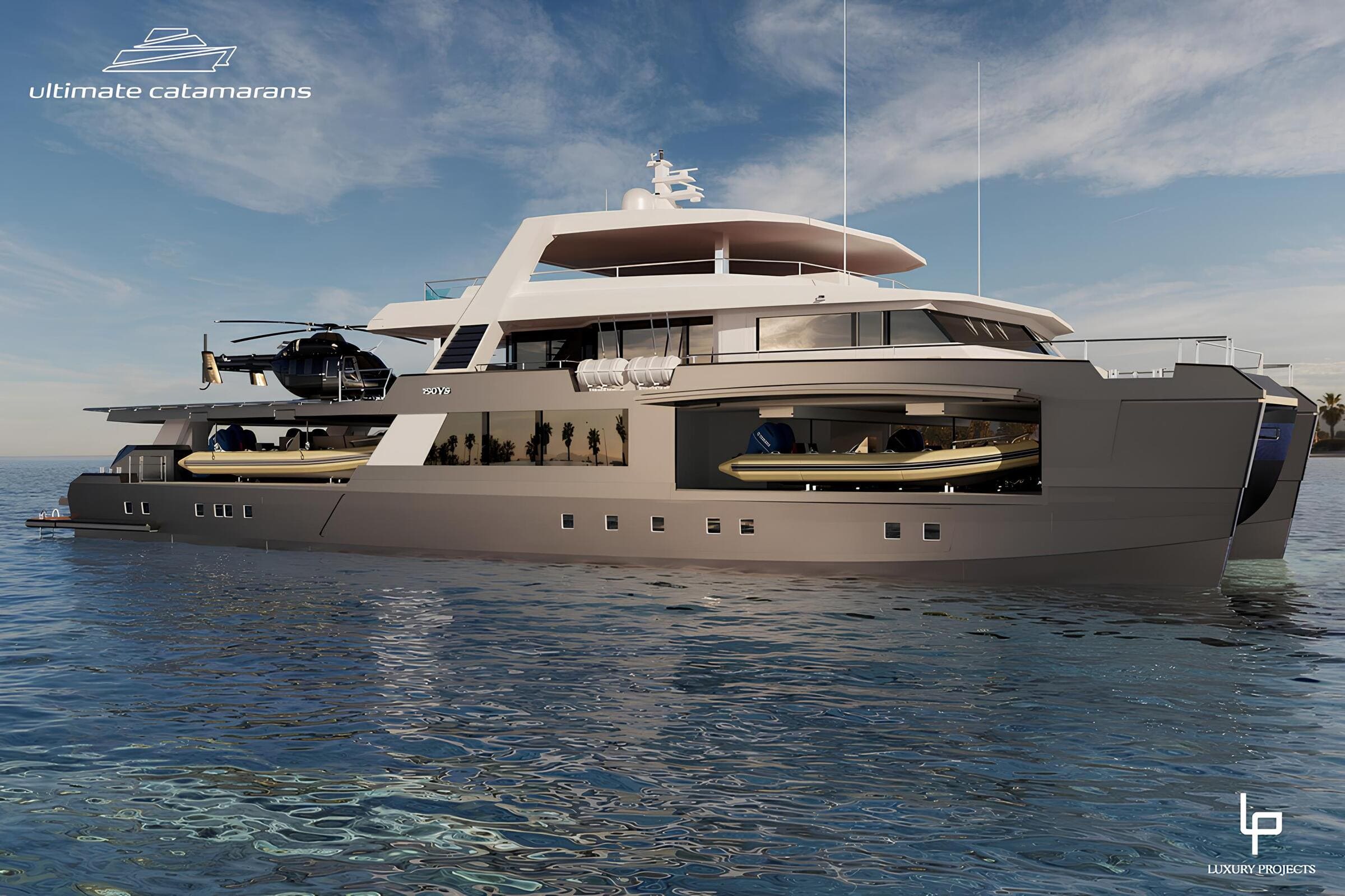 Экстерьер Ultimate Catamarans 150 Yacht Support 2027/Exterior Ultimate Catamarans 150 Yacht Support 2027