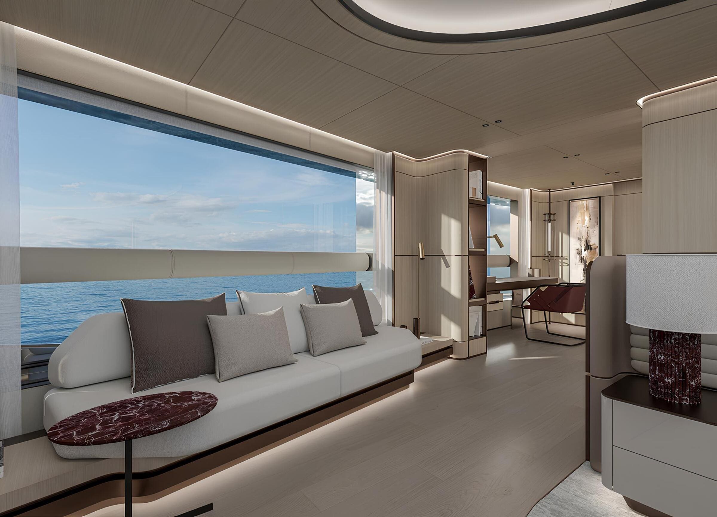 Зона отдыха в каюте владельца/Master cabin lounge area