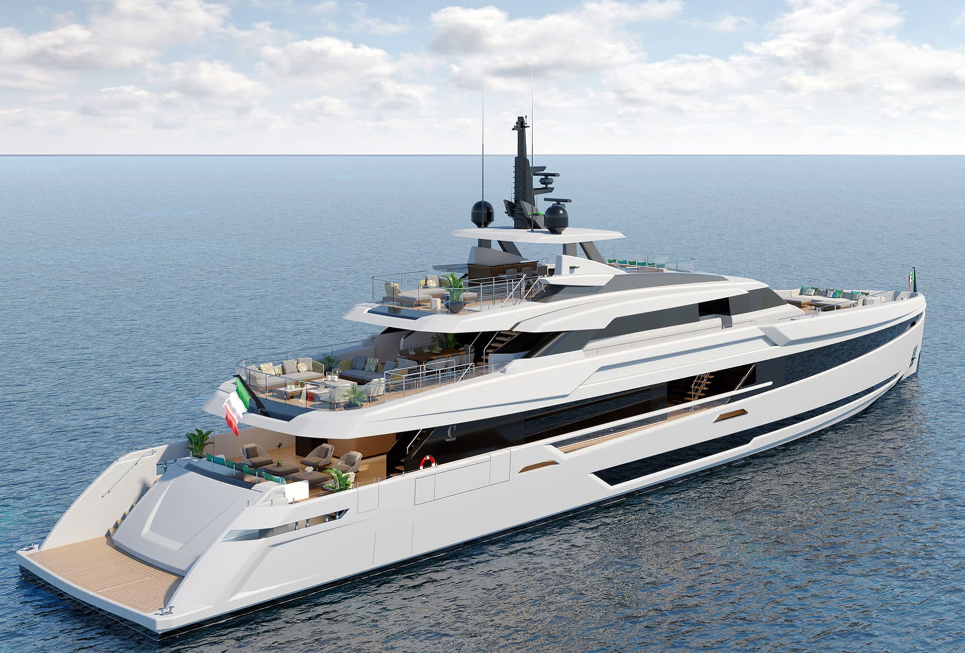 Экстерьер Columbus Yacht 50M Fly NEW/Exterior Columbus Yacht 50M Fly NEW