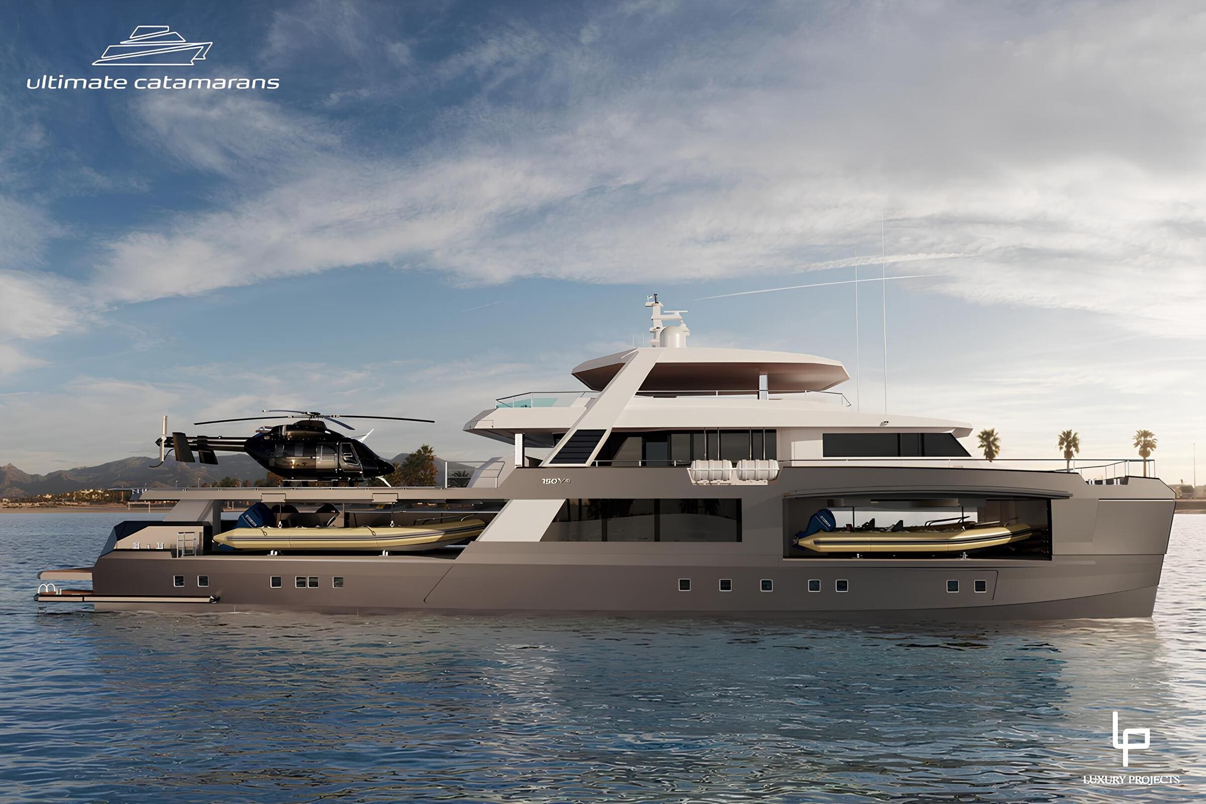 Экстерьер Ultimate Catamarans 150 Yacht Support 2027/Exterior Ultimate Catamarans 150 Yacht Support 2027