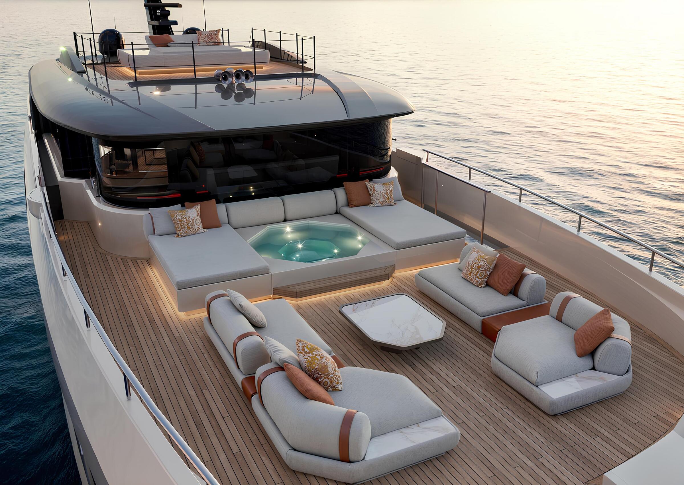 Зона отдыха на носу/Bow lounge area