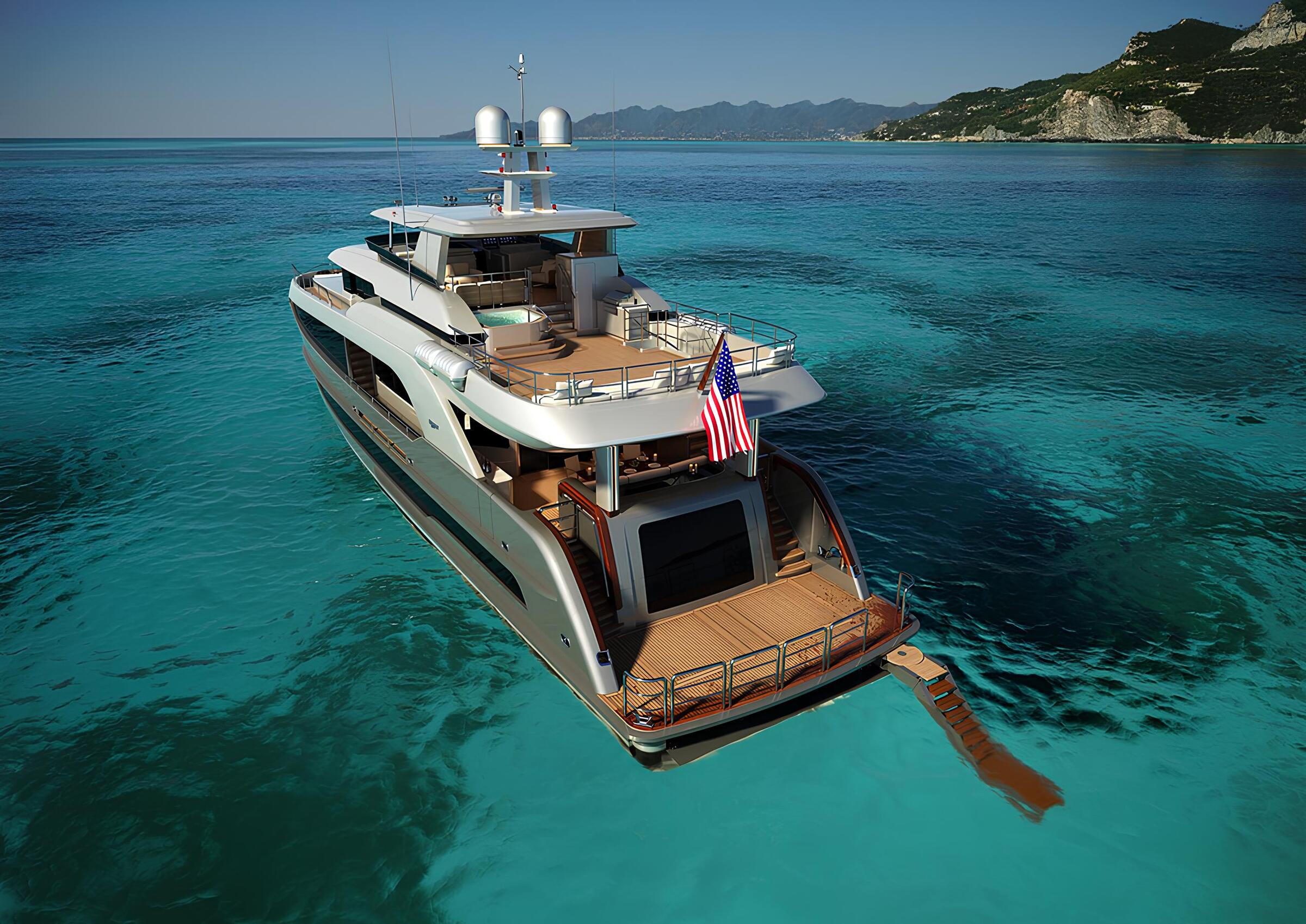 Экстерьер Burger 120' Raised Pilothouse Motor Yacht/Exterior Burger 120' Raised Pilothouse Motor Yacht